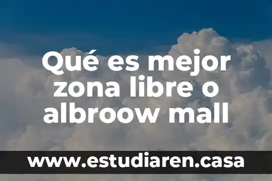 Qué es mejor zona libre o albroow mall