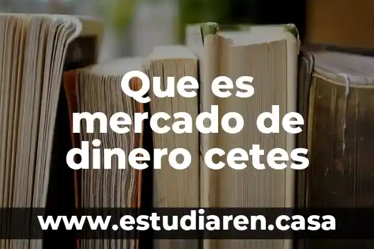Que es mercado de dinero cetes