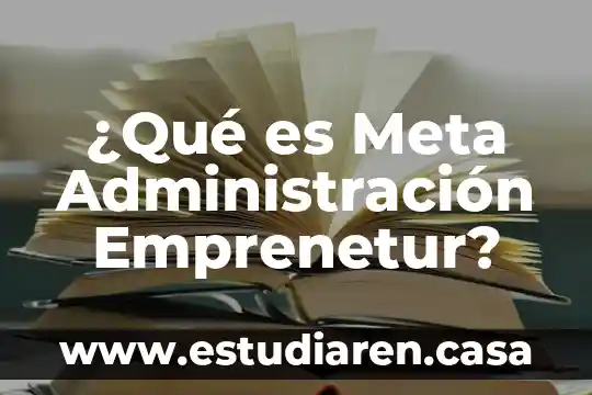 Que es el proceso de ejecucion en administracion 4 ¿Qué es Meta Administración Emprenetur?