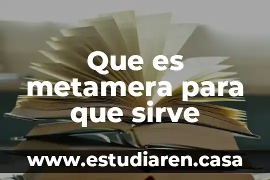 Que es metamera para que sirve