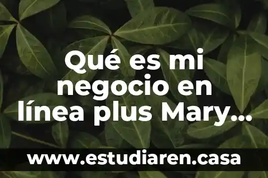 Que es la gestion de un negocio 7 Qué es mi negocio en línea plus Mary Kay