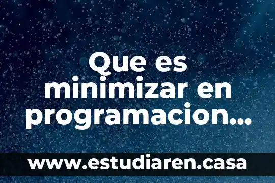 ¿Qué es más difícil álgebra lineal o cálculo vectorial? 5 Que es minimizar en programacion lineal