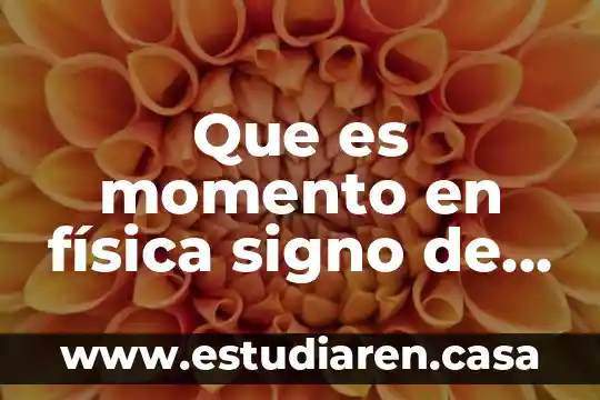 Que es momento en física signo de sumatorias
