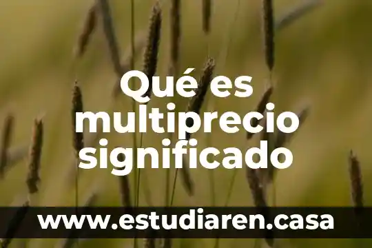Qué es multiprecio significado