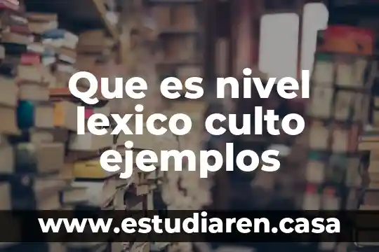 Que es nivel funcional en comunicacion 5 Que es nivel lexico culto ejemplos
