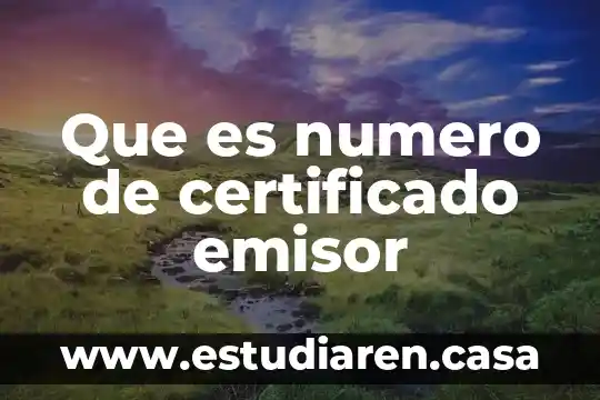 Número CLABE qué es 5 Que es numero de certificado emisor