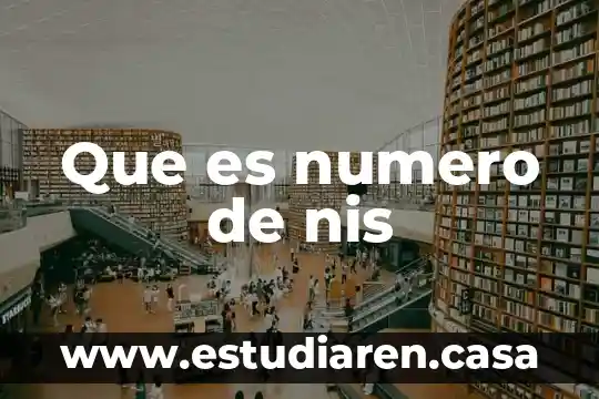 Que es numero de nis