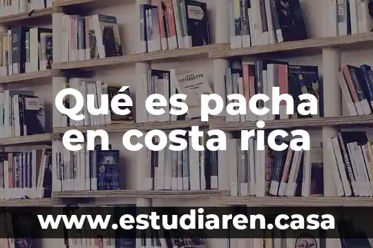 Persona rica e influyente 7 Qué es pacha en costa rica