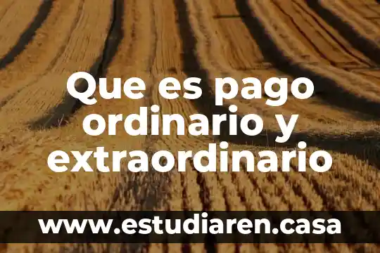 Que es el pago de canasta 5 Que es pago ordinario y extraordinario