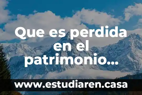 Que es la perdida de energia y porque es causada 3 Que es perdida en el patrimonio personal de los estudiantes