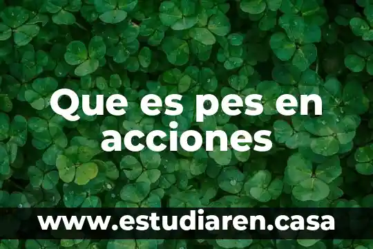 Qué es un recuento de acciones en la empresa 7 Que es pes en acciones