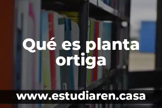 Qué es planta ortiga