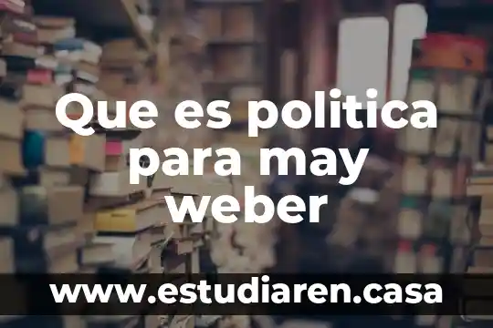 Que es contexto en un ensayo politica 8 Que es politica para may weber