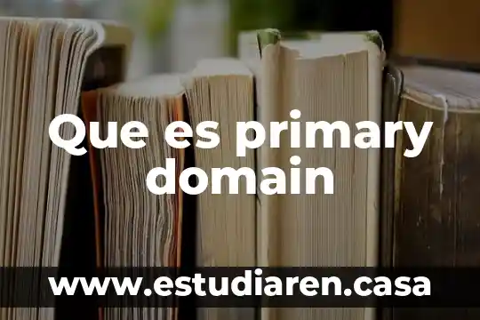 Que es la primary key en mysql 5 Que es primary domain