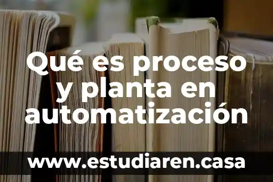 Qué es proceso y planta en automatización