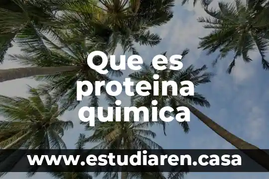 Que es proteina quimica