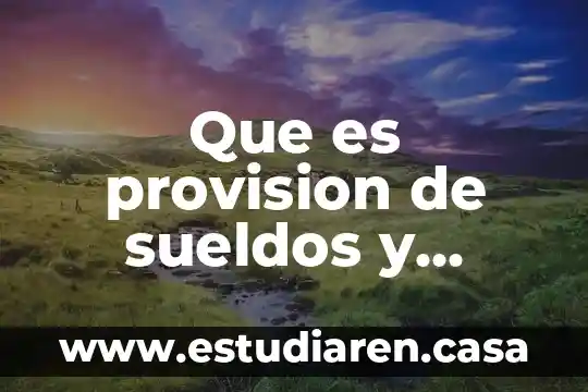 Que es un tabulador de sueldos ejemplo 3 Que es provision de sueldos y salarios por pagar