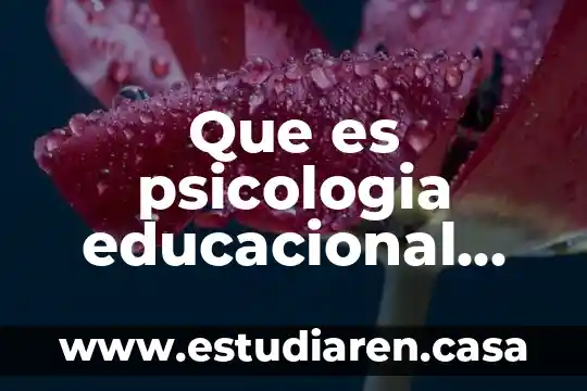 Que es psicologia educacional articulos de enfoque cognitivo-conductual mares