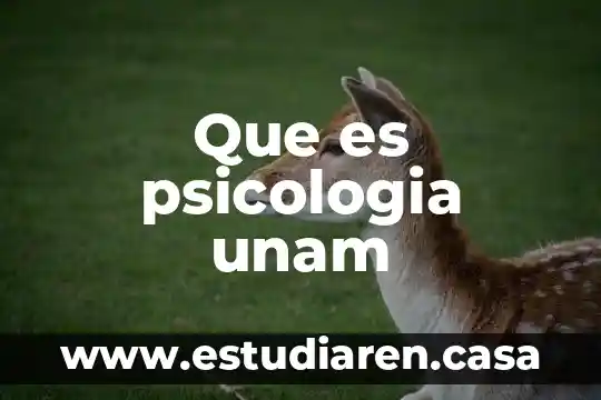 Que es psicologia unam