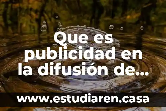 Que es publicidad en la difusión de eventos