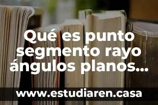 Que es valance organico redox 6 Qué es punto segmento rayo ángulos planos vértice