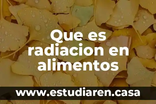 Qué es un comcervador de alimentos 3 Que es radiacion en alimentos