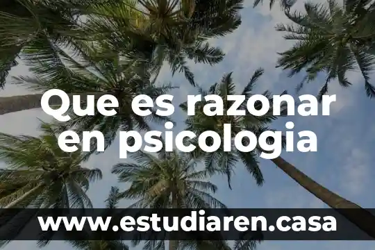 Que es razonar en psicologia