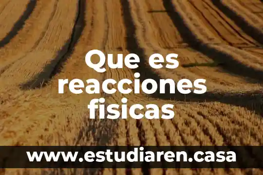 Que es exotermicas reacciones quimicas 3 Que es reacciones fisicas