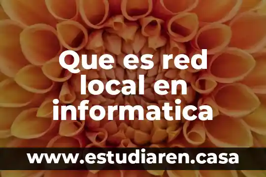 Que es red local en informatica