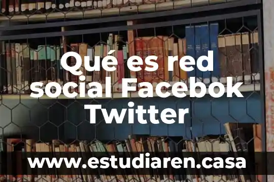 Qué es red social Facebok Twitter