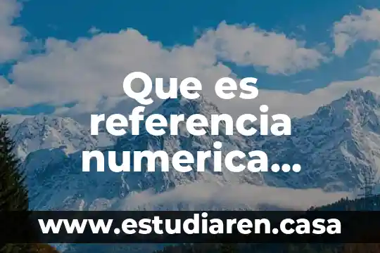 Que es marco de referencia en un proyecto de investigacion 5 Que es referencia numerica scotiabank