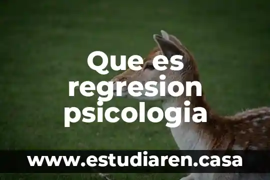 Que es regresion psicologia