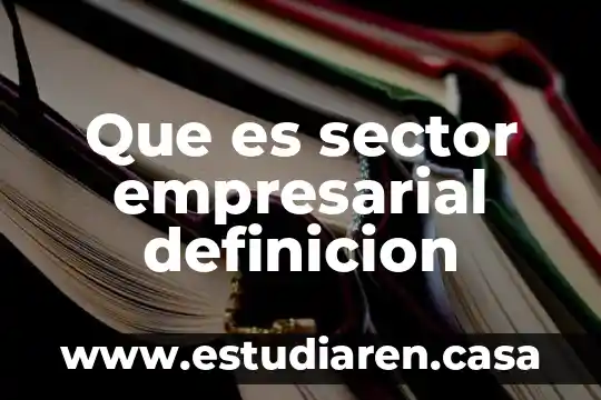 Que es el sector en economia 8 Que es sector empresarial definicion