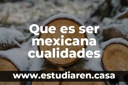 Que es ser mexicana cualidades