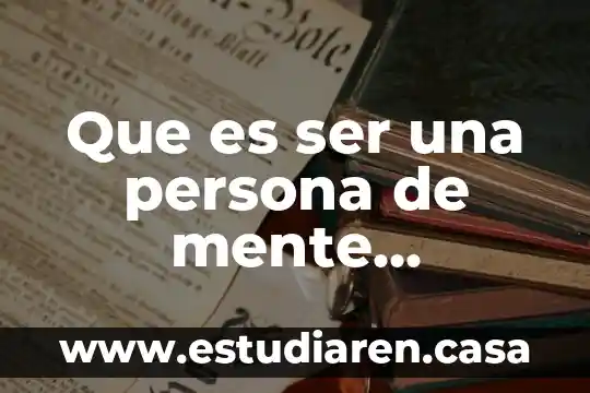 Que es ser una persona de mente cuadrada