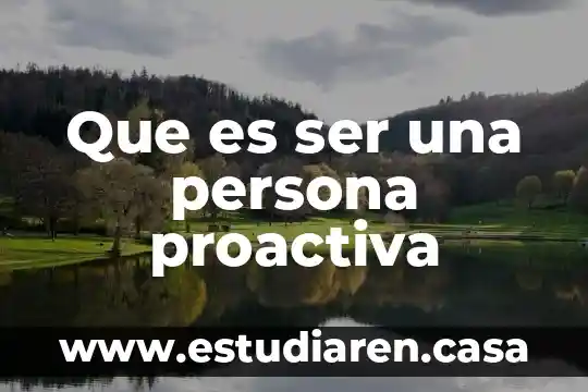 Que es ser contrtistas de la constructora lintel 6 Que es ser una persona proactiva