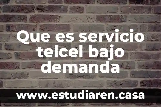 Que es la solicitud de informe en una demanda 7 Que es servicio telcel bajo demanda