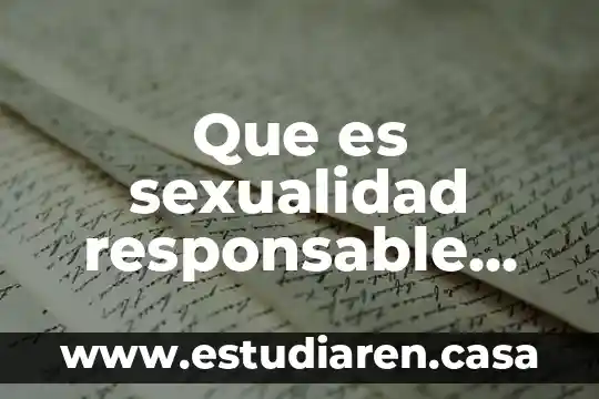 Que es la responsable del area de l a computacio 3 Que es sexualidad responsable dibujos