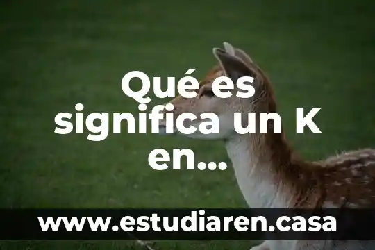 Que es k en funcion exponencial 8 Qué es significa un K en matemáticas