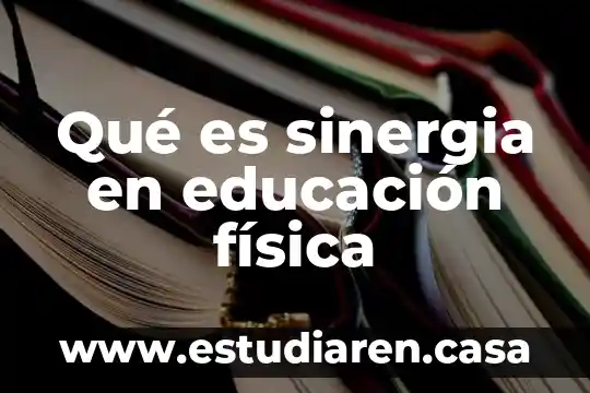 Qué es sinergia en física 5 Qué es sinergia en educación física