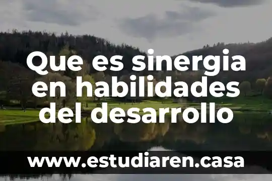 Qué es sinergia en física 4 Que es sinergia en habilidades del desarrollo