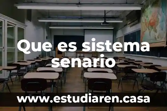 Que es sistema senario