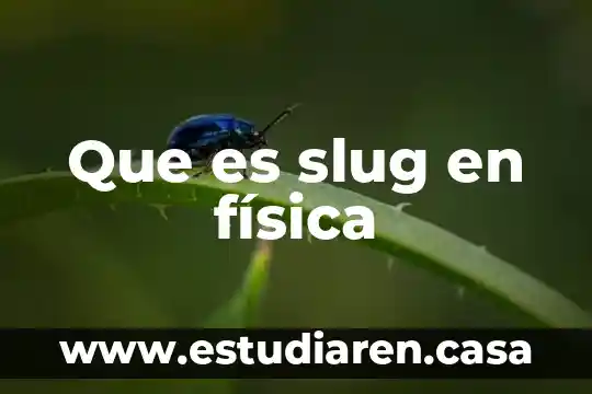 Que es depresion en educacion fisica 6 Que es slug en física