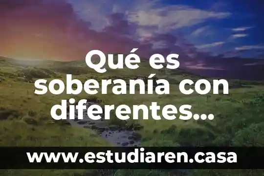 Que es una prueba de acuerdo con autores 8 Qué es soberanía con diferentes autores y editoriales