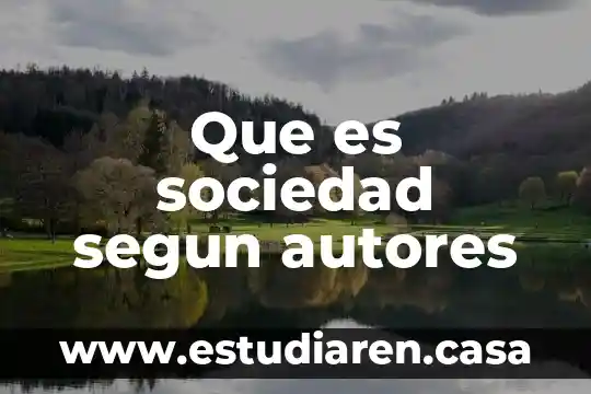 Que es sociedad segun autores