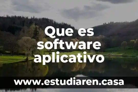 Que es software aplicativo