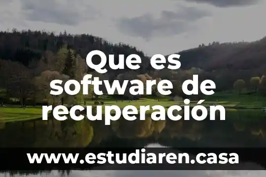 Que es codigo de recuperacion kies 5 Que es software de recuperaci贸n