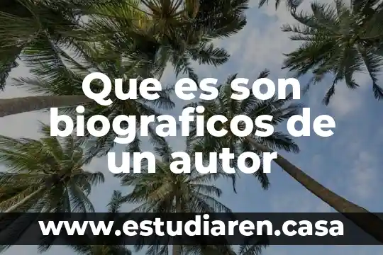 Que es son biograficos de un autor