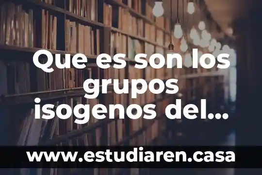 Que es tecnica de relajacion por grupos 7 Que es son los grupos isogenos del cartilago