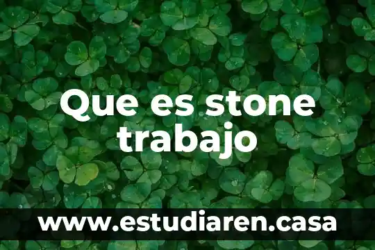 Que es un licenciado en trabajo social 7 Que es stone trabajo